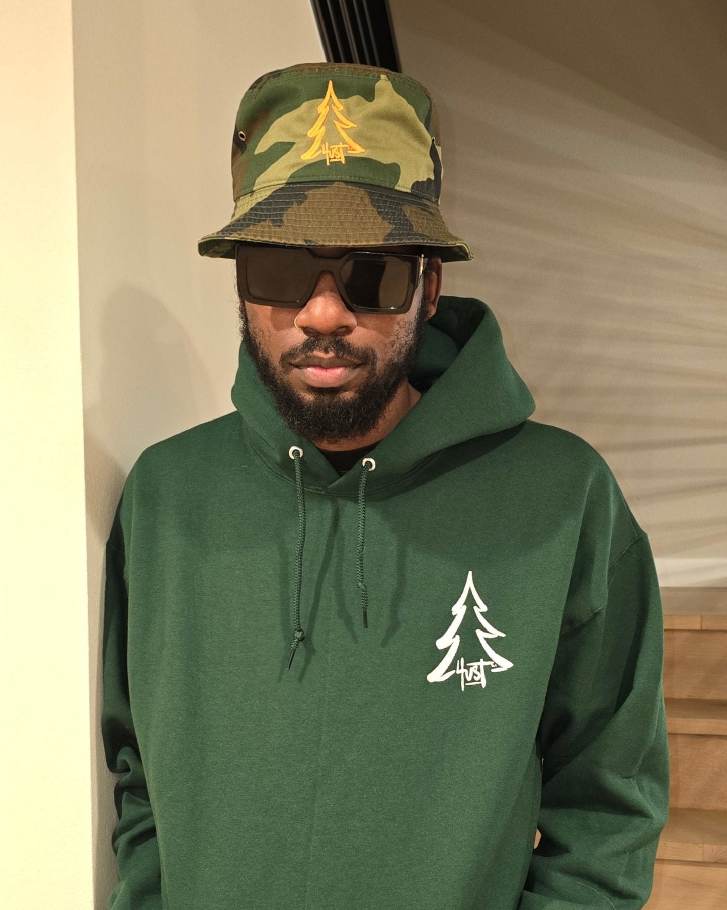 Green Camo 4UST Bucket Hat