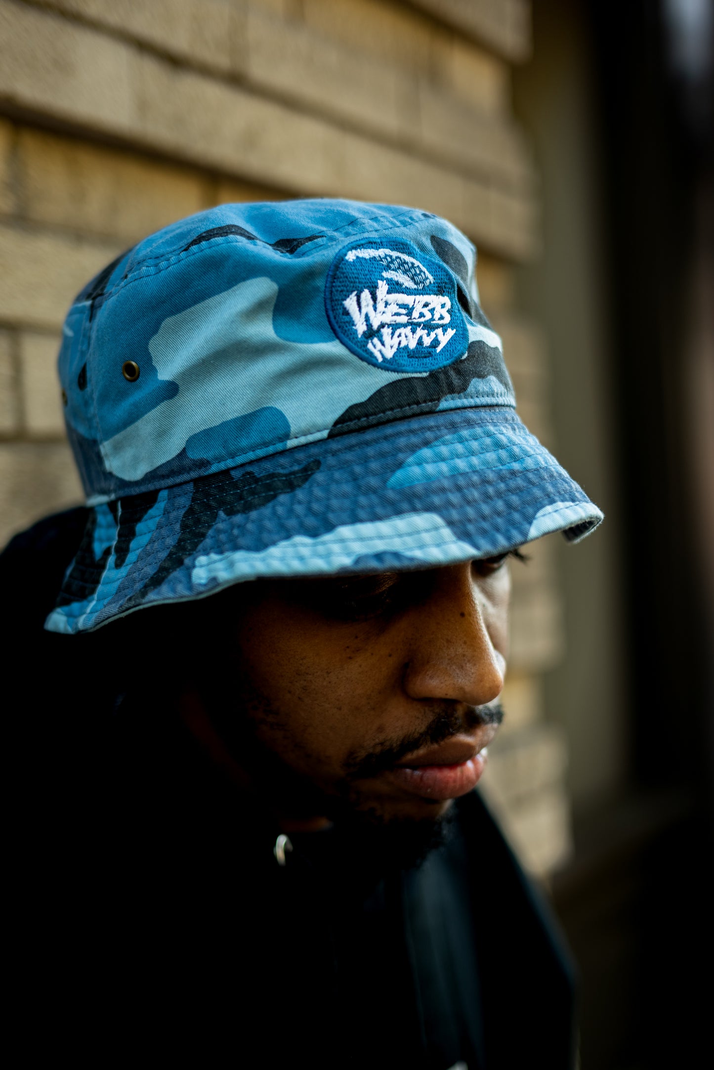 Blue Camo Webb Wavvy Bucket Hat