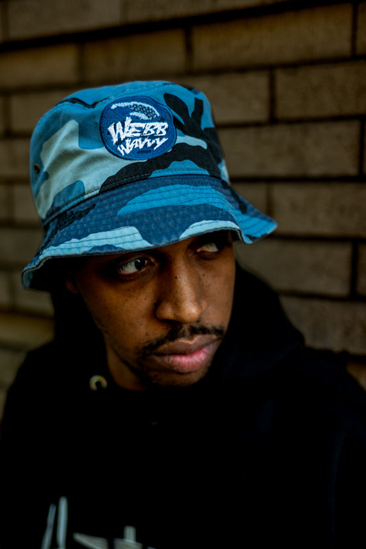 Blue Camo Webb Wavvy Bucket Hat