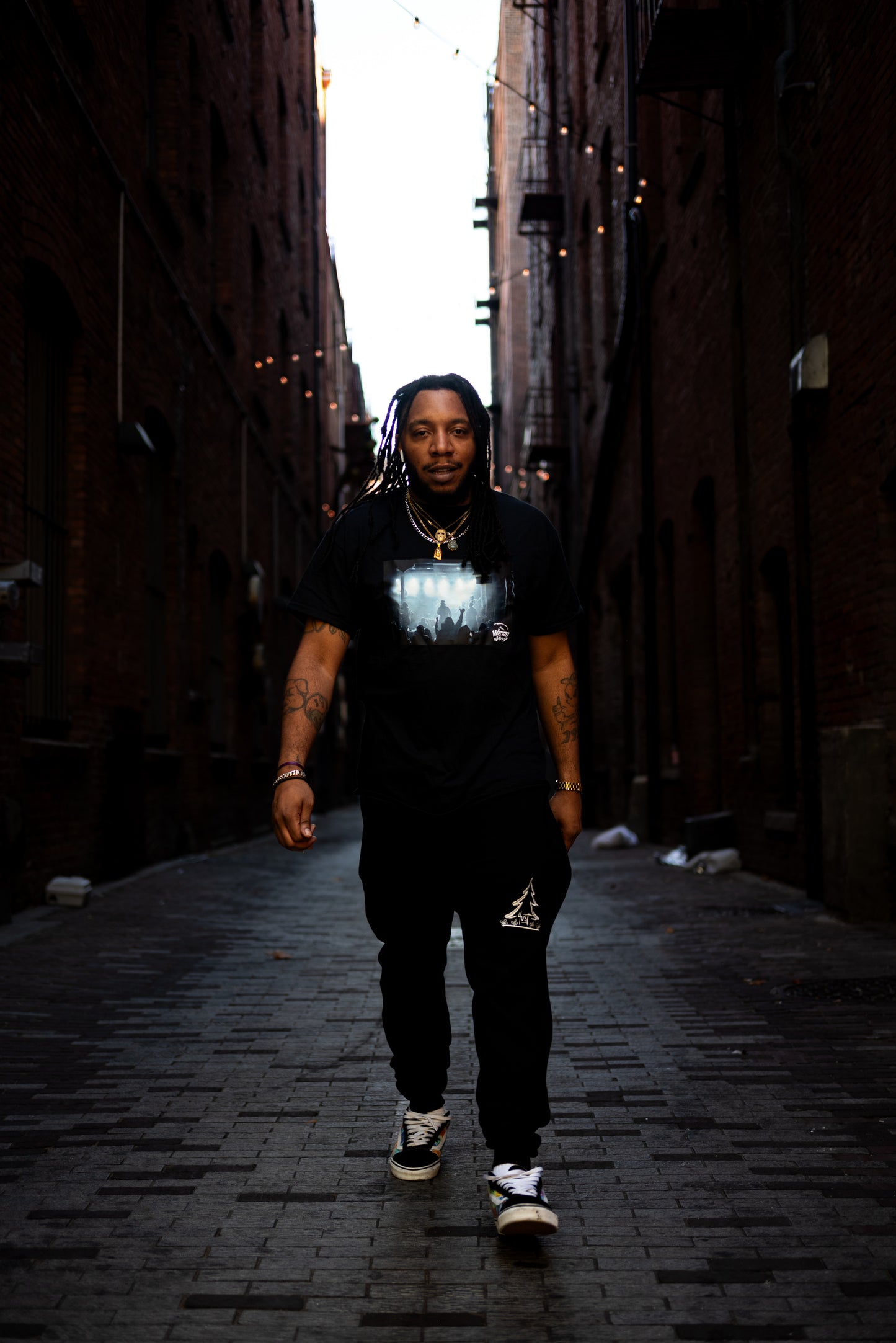 Black Webb Wavvy "Behind the Lights" T-shirt