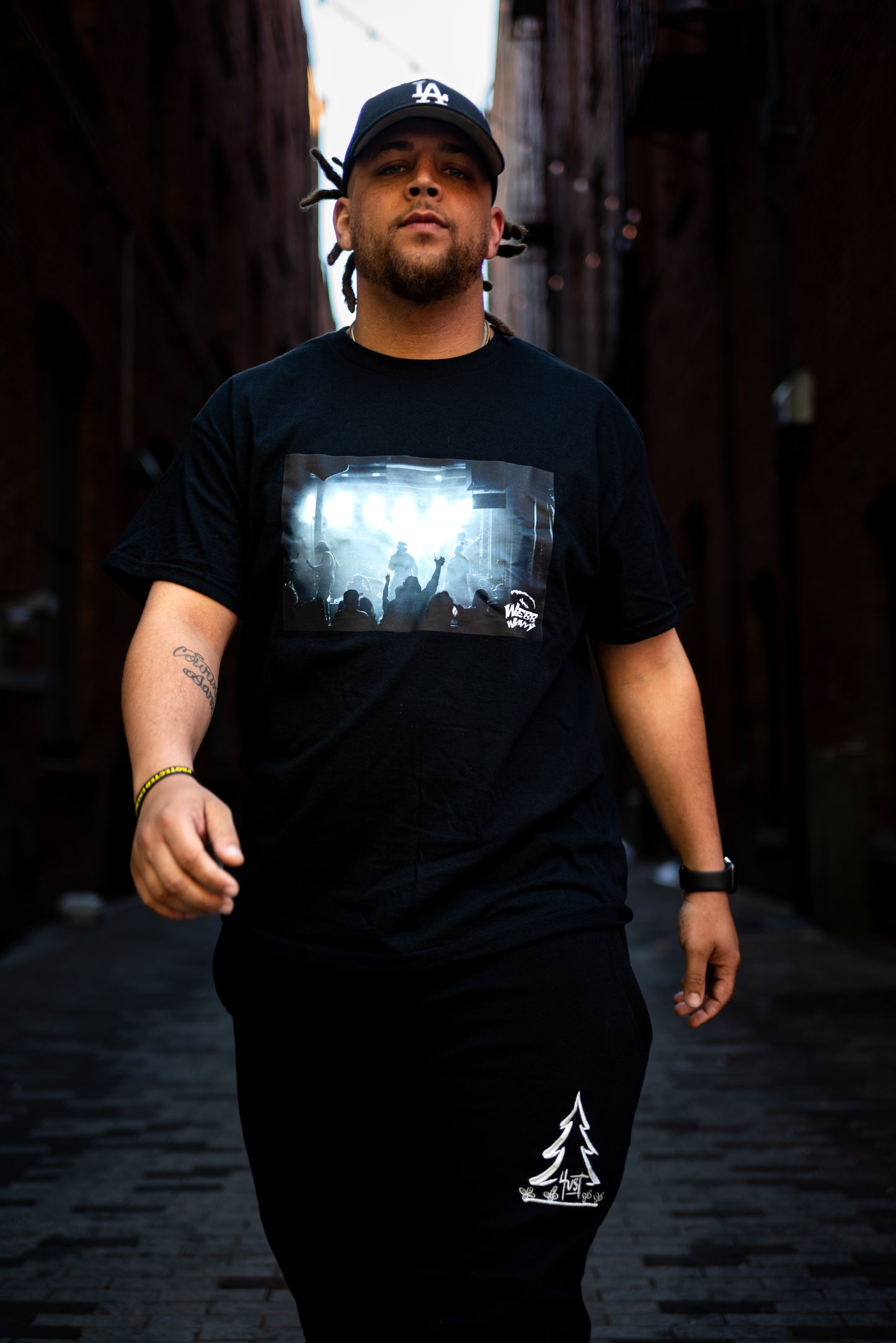 Black Webb Wavvy "Behind the Lights" T-shirt