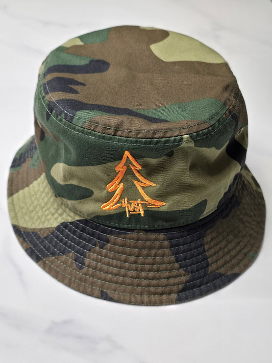 Green Camo Bucket Hat with 4UST Logo